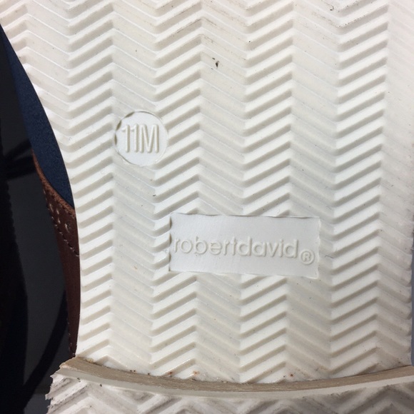 Robert David Blue/Brown Tie Men’s Oxford sz 11 - Picture 4 of 4